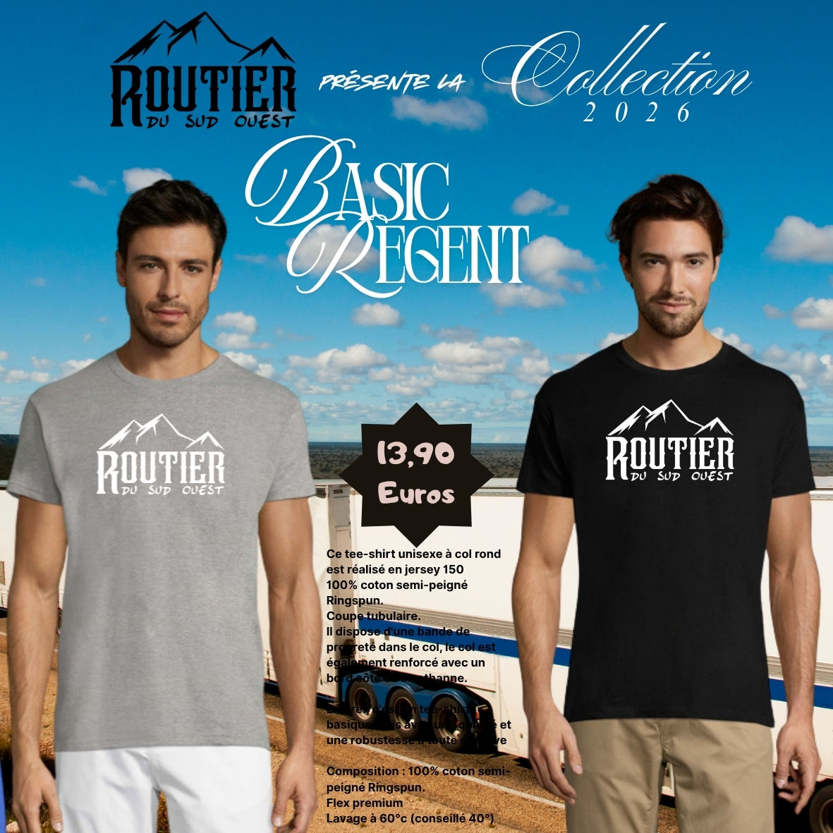 T-shirt Basic "Regent" Routier du sur ouest