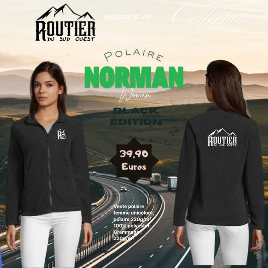 Polaire "Norman" WOMEN Routier du sur ouest BLACK EDITION